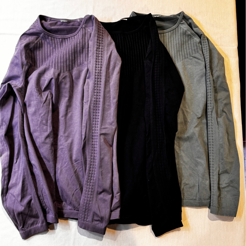 3 Fabletics Long Sleeve Tops-Medium